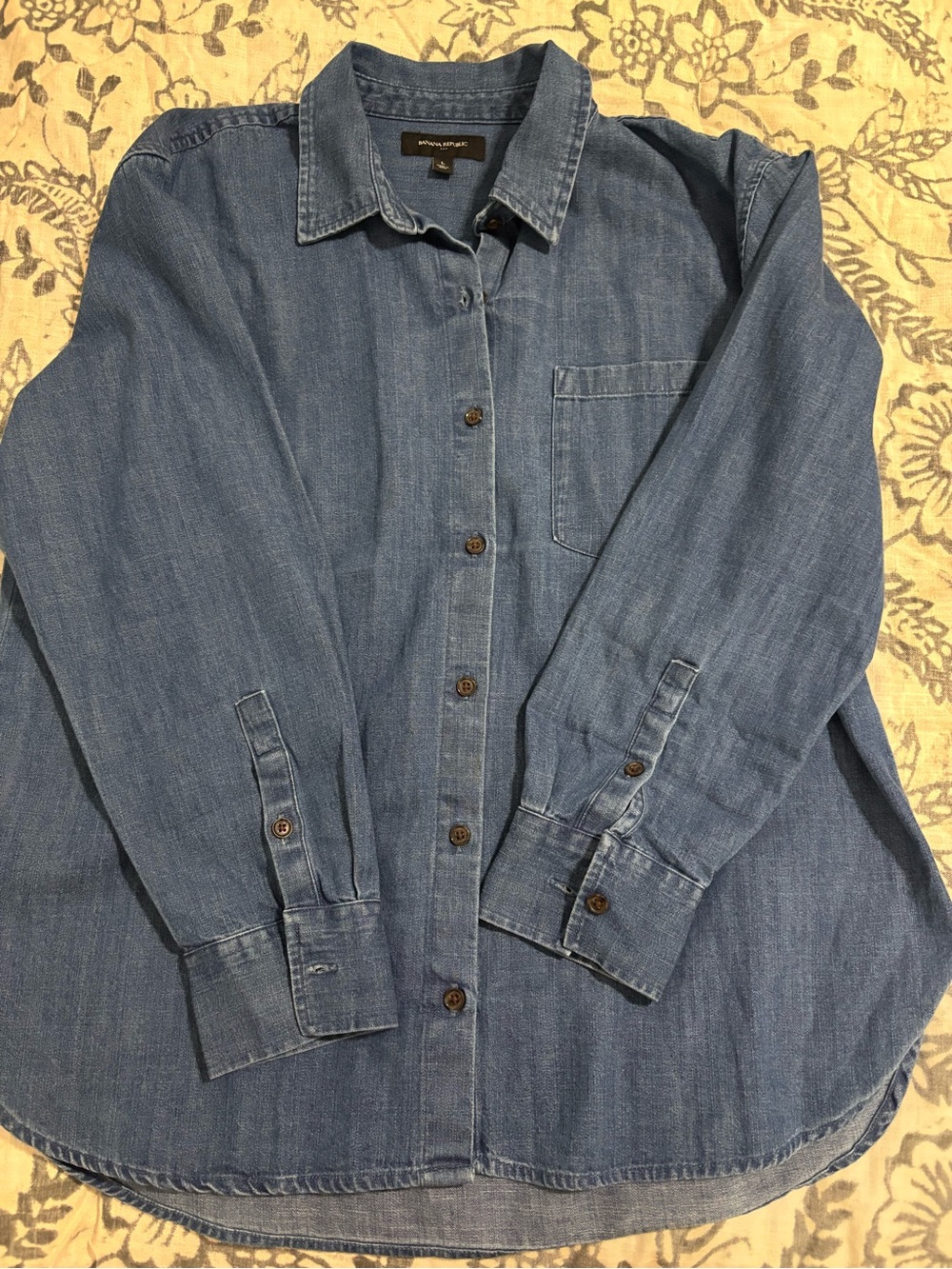 Banana Republic Denim Button-Up Shirt - Blue